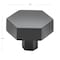 Gliderite Hardware 1-1/2 in. Hexagon Knob Matte Black 5824-MB-1 - alternate 4